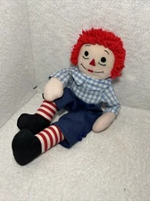 Vintage Applause Raggedy Andy Stuffed Plush Cloth Rag Doll 17 Inches Red Hair