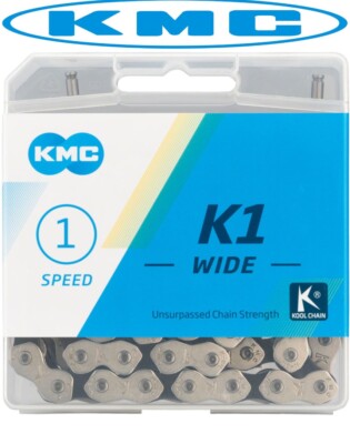 KMC K1 Kool Wide Nickel Plated Single Speed Bike Chain