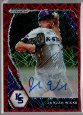 2021 Panini Prizm Draft Picks Base Auto Prizm Red Velocity #21 Jordan Wicks Auto