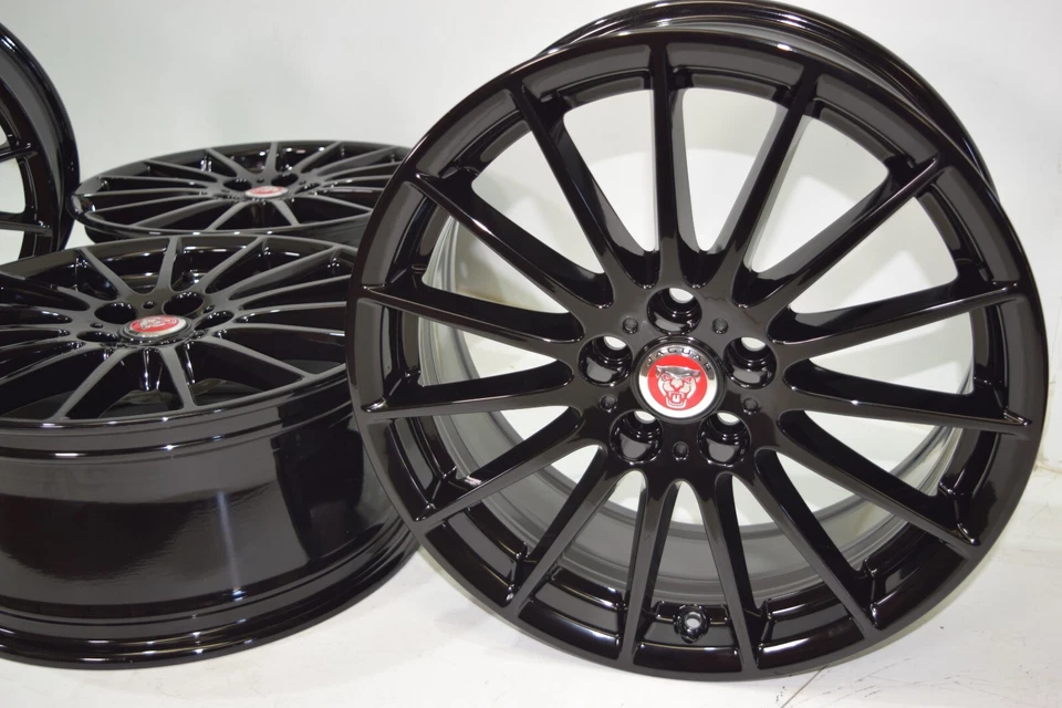 Llantas JAGUAR I-PACE F-PACE XF de 18" negras brillantes de fábrica OEM 59968U20 Foto 3 de 4