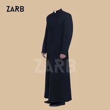 Black Roman Cassock - Wool Blend - Catholic Clergy Robe | Priest Preacher