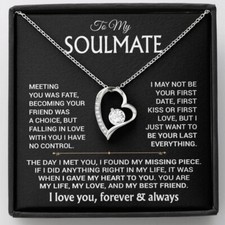 To My Soulmate Necklace, Soulmate Gift, Gift For Girlfriend, Valentines Gift