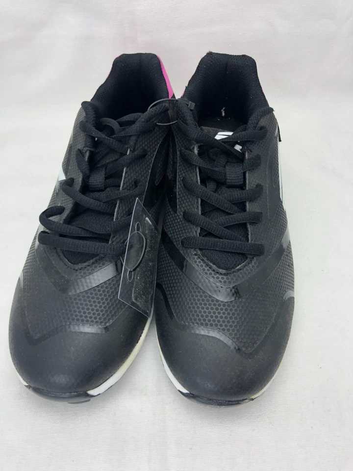 Botines de Softbol Easton Niñas 6 Jóvenes Béisbol Ascend MSS Negro Rosa Goma Foto 2 de 4