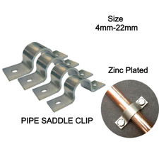 Zinc Plated Small Pipe Saddle Clip Band 4mm–22mm Steel Tube Clamp Bracket