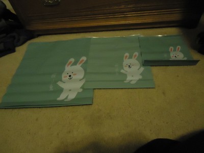 BAGS STORAGE TRAVEL BUNNY NEW 3 SIZES GREEN WATER PROOF 15X14 13X10 9X8 CLOTHES