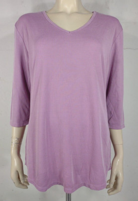 Seg'ments lavender mauve 3/4 sleeve  base layer shirt womens Large