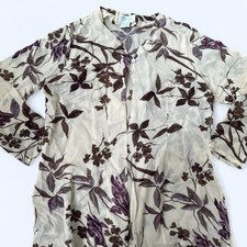 Vintage 100 Silk Floral Large Blouse