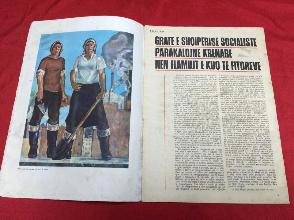 ALBANIA MAGAZINE SHQIPTARJA E RE 1970 COMMUNIST ERA NEW ALBANIA SOCIALISM #015 - Image 2 of 4