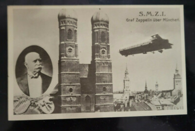 GERMANY. S.M.Z.I. Graf Zeppelin Airship over Munich