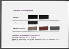 Daimler DS420 Limousine Colour/Trim & Options 1968-1972 UK Single Sheet Brochure