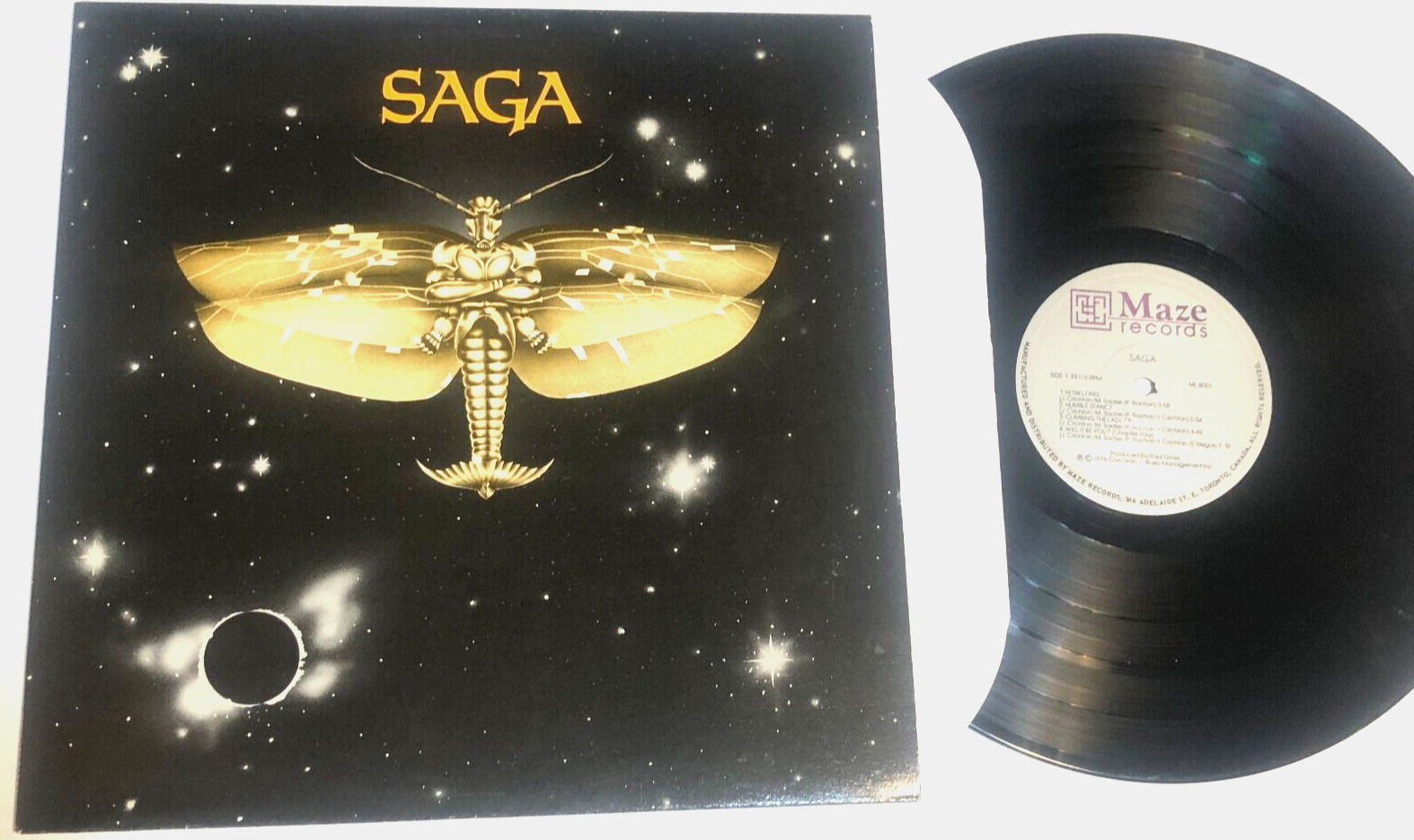 Saga Self Titled S/t Debut 1st Lp Canadian press  prog rock Nm