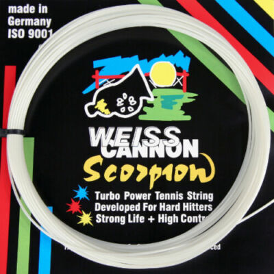Weiss Cannon Scorpion Tennisschläger Saite - Weiß - 12m Set