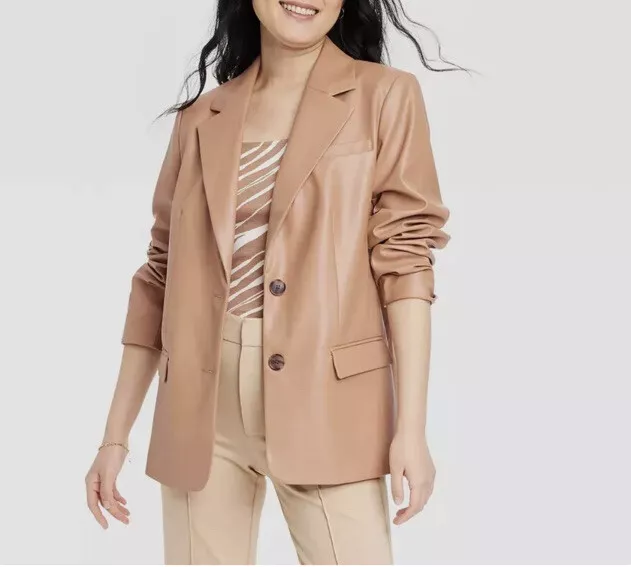 Womens blazer tan cheap