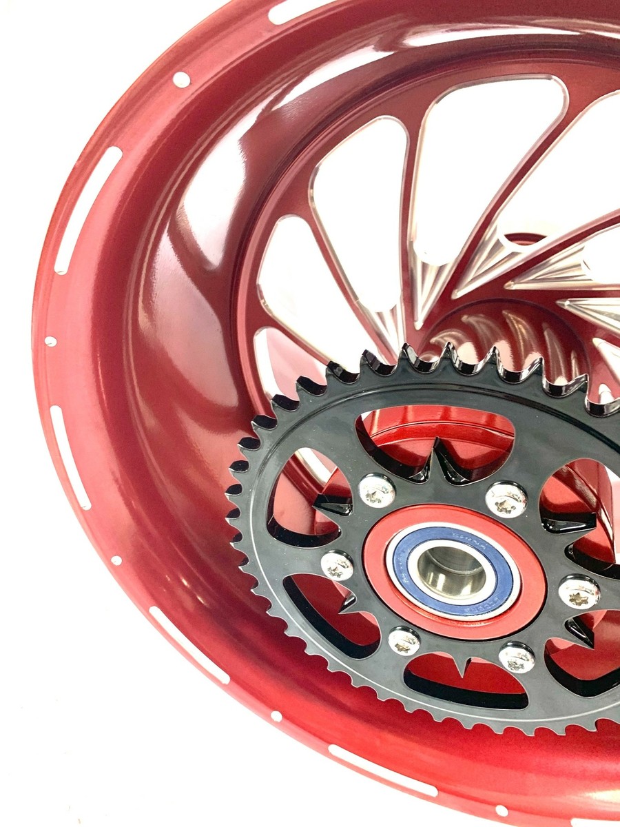 240 FAT TIRE CRIMSON RED TURBO WHEEL PACKAGE 2010-2015 KAWASAKI