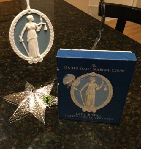 1999 Lady Justice United States Supreme Court Commemorative Ornament In Box - Picture 1 of 10