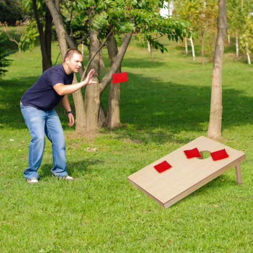 Cornhole Sitzsack Werfen Spielset Rasen Hinterhof für Party Familie zusammen spielen - Bild 40 von 46