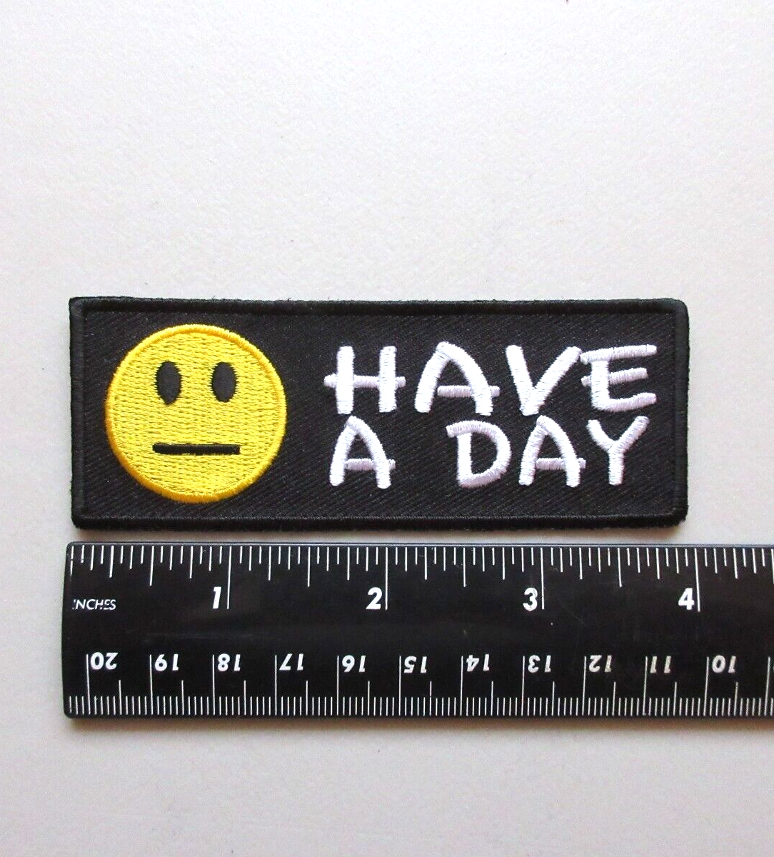 🔥EMOJI FACE HAVE A DAY VEST JACKET HAT CLOTHING EMBROIDERED IRON ON PATCH