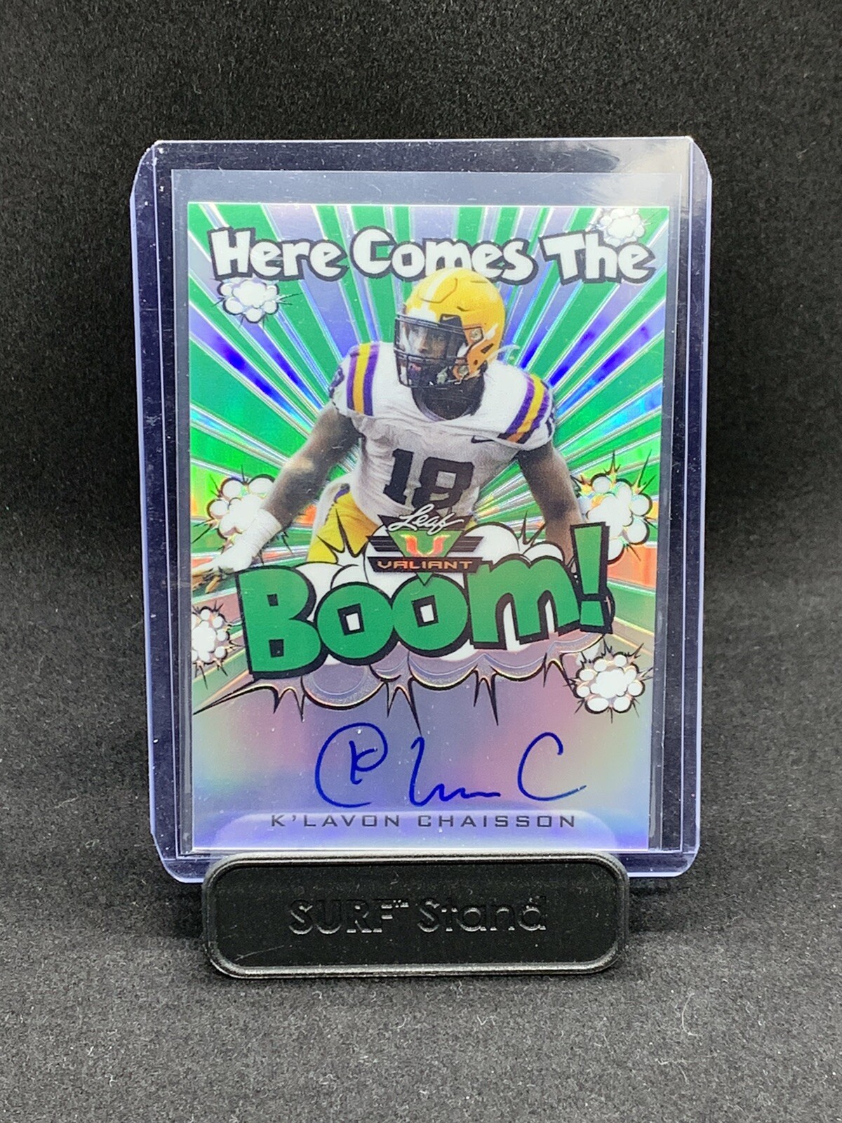 2020 Leaf Valiant K’LAVON CHAISSON BOOM! Green Prism Auto RC 10/75 Jaguars