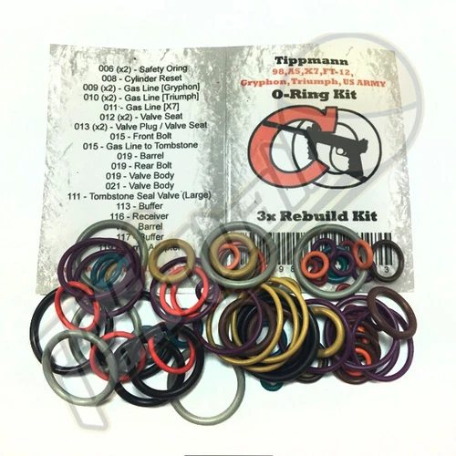 Captain O-Ring Tippmann 3x Oring Rebuild Seal Kit Orings - 98 A5 X7 TMC Stormer