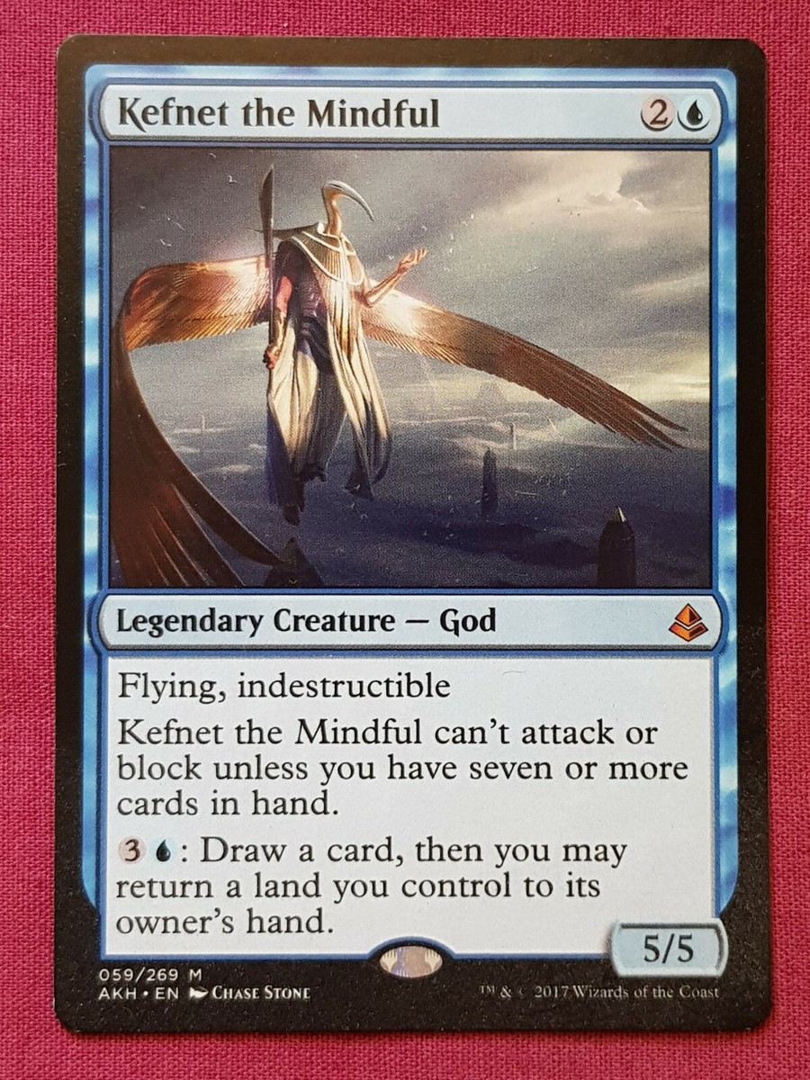 Magic The Gathering AMONKHET KEFNET THE MINDFUL blue card MTG | eBay