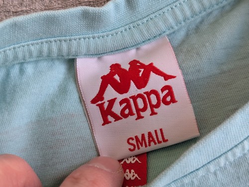 Kappa Shirt Adult Small Baby Blue Double Sided Globe Graphic Crew Neck - Picture 6 of 10