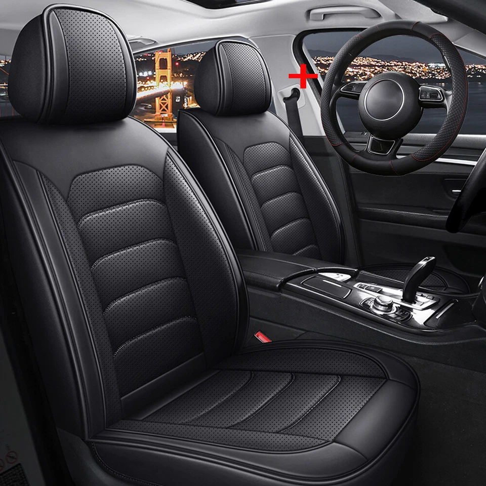 For Hyundai Elantra/Tucson/Sonata/Accent Nappa Leather Car Seat Covers Protector Foto 2 de 4