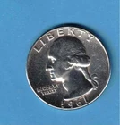 1961 United States Washington 90% Silver Quarter- Nice