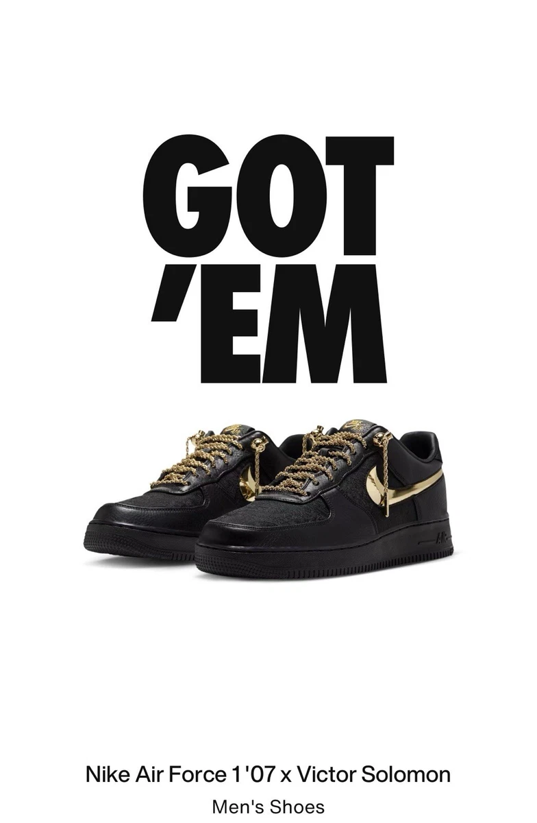 Preços baixos em Nike Air Force 1 '07 Black Gold | eBay