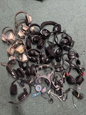 Lot Of  13 LBS  Stereo Headphones For Parts/Repair Untested, Broken - SEE PICs