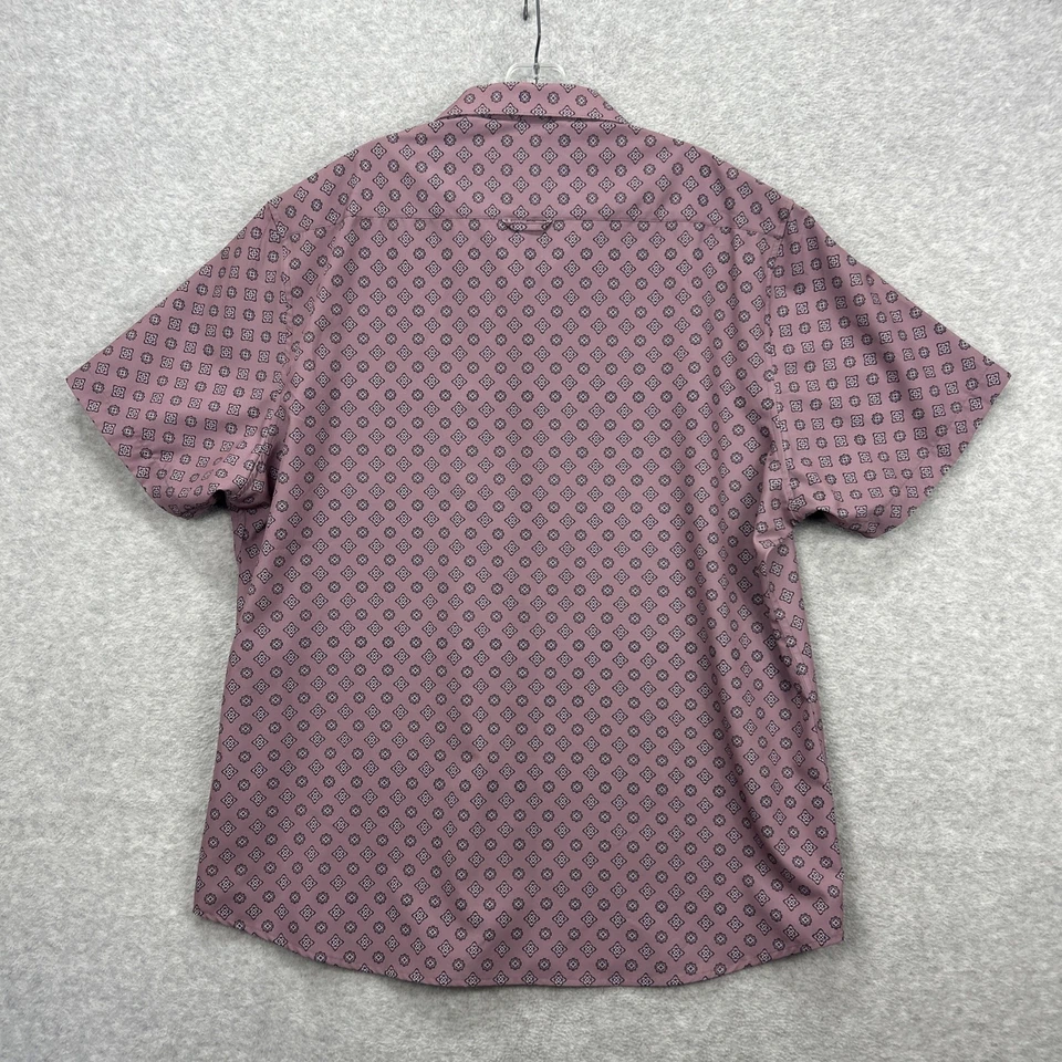 Camisa 7 Diamantes Para Hombre XXL Púrpura Manga Corta 4 Vías Elastizada Paisley Bandana Foto 3 de 4