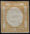 1861 NEAPOLITAN PROVINCES 20 GRAIN SAXON YELLOW NO. 23 MLH F.TO OLIVE MF59226