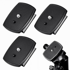 3PCS Universal 43x43mm Tripod Quick Release Plate, Camera Mount Black