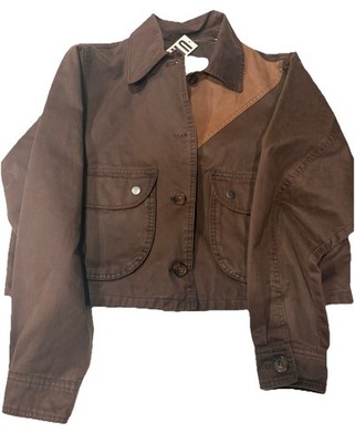 BDG Jacket Women's Medium Brown Luca Canvas Heavyweight Workwear Zip NEW $109