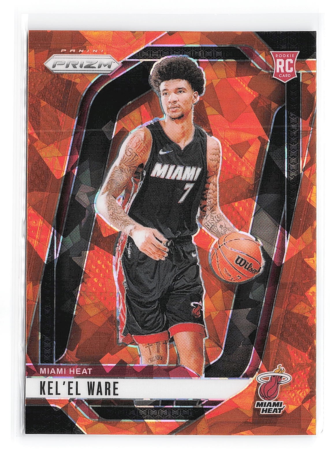 2024-25 Panini Prizm #248 Kel'el Ware Prizms Orange Ice