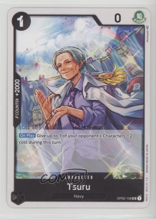 2022 One Piece Card Game: Paramount War OP02 Pre-Release Tsuru #OP02-106