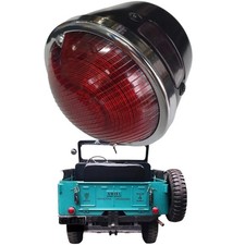 Rear Tail Light Jeep Willys Ford Cj2 Cj3 Cj5 Pickup Hot Chrome Bezel Plate Light