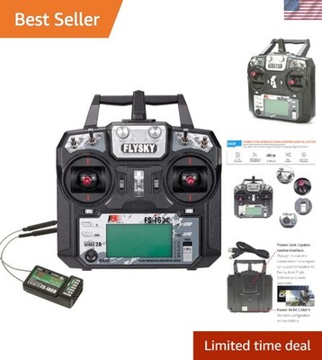 FS-i6X 10CH 2.4GHz RC Transmitter Controller with FS-iA6B Receiver Upgrade Ca...