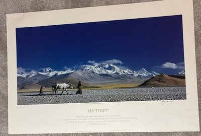 Galen Rowell Signed Poster - My Tibet - Evening on the Tingri - 1988