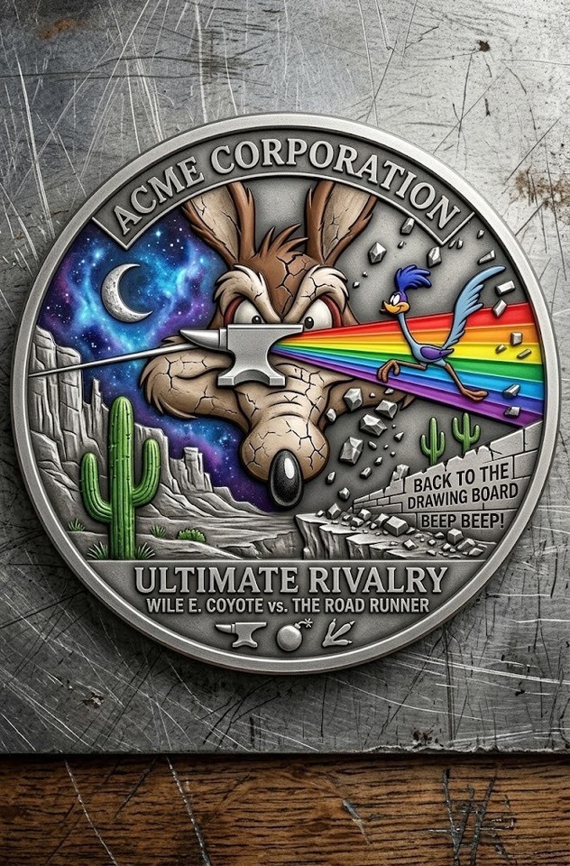 New Wile E Coyote and the Road Runner Coin  Gift For Fans  CC119