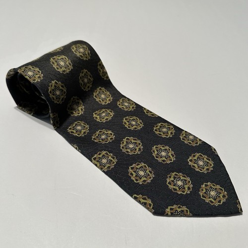 Lorenzo Cana Cravatta Uomo 100% Seta – Esclusiva, Colore Nero Con Linee Arancioni, Modello 84520, Made In Italy - 3