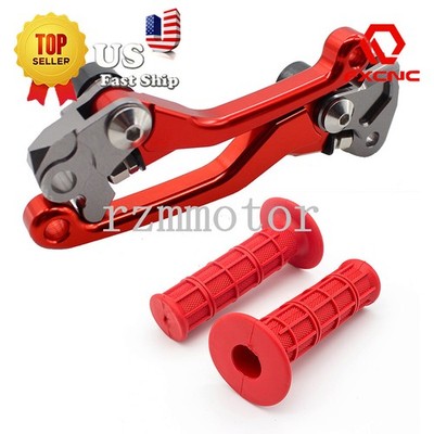 USA For Gas Gas FSE/FSR 2003-2009 Pivot Brake Clutch Lever Handle Grips Red CNC