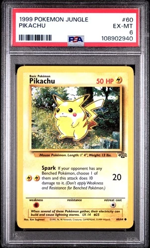 1999 POKEMON JUNGLE #60 PIKACHU PSA 6