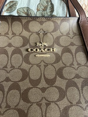 Coach F67108 Avenue Tote in Signature Canvas Khaki Saddle 2 for