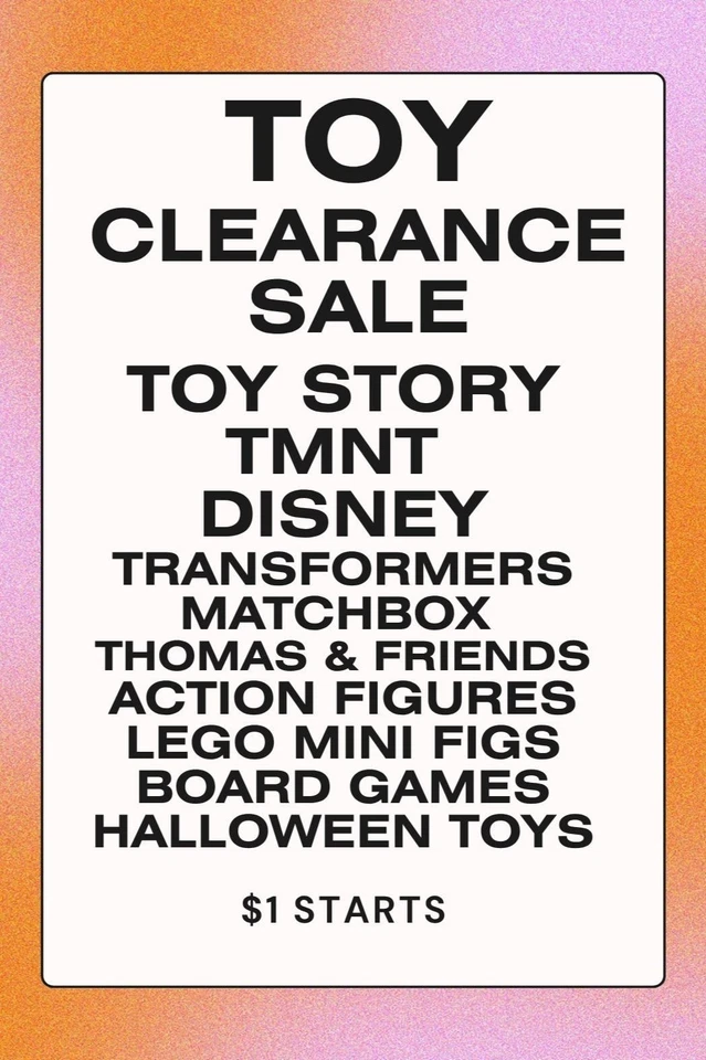 Massive Toy Vault Clearance: $1 Starts (Action Figures, Board Games & Toys)