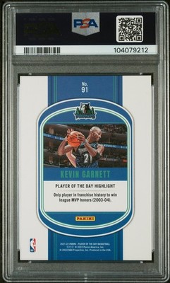 2021 PANINI NBA PLAYER OF THE DAY KABOOM #91 KEVIN GARNETT 9/99