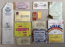 Paris Memorabilia-1973 - Numerous Labels, Sweet Wrappers, Bills, Label Paper Bag