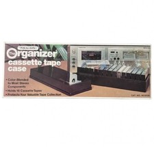 Radio Shack 15 Cassette Tape Realistic Case Organizer Holder Incudes 6 Cassettes