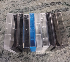 10 Tape Cases Replacement Plastic Jewel Audio Cassette Empty Colored Clear