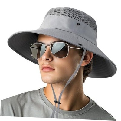 NPQQUAN Sun Hats for Men 3  Wide Brim UPF 50+ Protection Breathable Fishing