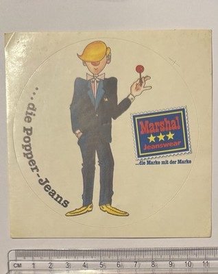 Vintage Aufkleber 80er  Marshal Jeanswear    Popper Jeans, Kult Retro Sticker